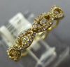 .38CT DIAMOND 18KT YELLOW GOLD 3D INFINITY ETOILE SEMI ETERNITY ANNIVERSARY RING