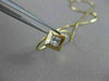 ESTATE PRINCESS DIAMOND ETOILE SOLITAIRE 14K GOLD FLOATING NECKLACE G VVS #14290