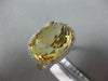 ESTATE 13.20CT DIAMOND & AAA EXTRA FACET CITRINE 14KT YELLOW GOLD OVAL HALO RING
