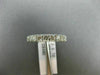 ESTATE .70CT DIAMOND 14KT WHITE GOLD 3D CLASSIC SEMI ETERNITY ANNIVERSARY RING