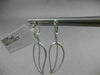 ESTATE .60CT DIAMOND 18KT WHITE GOLD 3D HANDCRAFTED OPEN LEAF HANGING EARRINGS