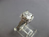 LARGE EGL CERTIFIED 1.5CT DIAMOND 14KT WHITE GOLD PRINCESS ENGAGEMENT RING 28085