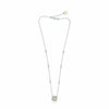 ESTATE 18KT WHITE AND YELLOW GOLD LOVE NECKLACE