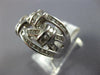 WIDE 1.35CT DIAMOND 14KT WHITE GOLD CRISS CROSS LOVE KNOT FUN ANNIVERSARY RING