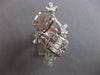 ESTATE EXTRA LARGE 4.08CT DIAMOND 18KT WHITE GOLD 3D MULTI FLOWER COCKTAIL RING
