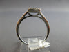 ESTATE .40CT DIAMOND 14KT WHITE GOLD 3D CLUSTER SQUARE HALO FRIENDSHIP LOVE RING