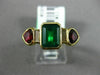 ESTATE 2.48CT DIAMOND AAA RUBY & EMERALD 18KT YELLOW GOLD LOVE ANNIVERSARY RING