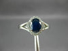 ESTATE 1.15CT DIAMOND & AAA SAPPHIRE 14K WHITE GOLD CLASSIC OVAL ENGAGEMENT RING