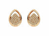 .30CT DIAMOND 14KT ROSE GOLD CLUSTER TEAR DROP PEAR SHAPE CLASSIC STUD EARRINGS