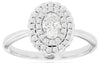 .58CT DIAMOND 14KT WHITE GOLD 3D OVAL & ROUND DOUBLE HALO FLOWER ENGAGEMENT RING