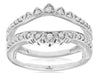 .25CT DIAMOND 14KT WHITE GOLD CLASSIC FILIGREE INSERT WEDDING ANNIVERSARY RING