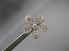ESTATE LARGE 1.05CT DIAMOND 14KT WHITE GOLD 3D CLASSIC FLOWER STUD EARRINGS