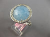 3.52CT DIAMOND & AAA AQUAMARINE 14KT WHITE GOLD 3D ROUND FILIGREE HALO FUN RING