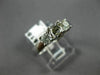 ESTATE .50CT DIAMOND 14K WHITE GOLD 3D 3 STONE SEMI MOUNT ENGAGEMENT RING #22405