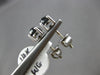ESTATE 1.0CT BLACK DIAMOND 14KT WHITE GOLD 3D CLASSIC ROUND SCREWBACK EARRINGS
