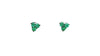 ESTATE .35CT AAA EMERALD 18KT WHITE GOLD TRILLION SHAPE TRIANGULAR STUD EARRINGS