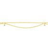 .05CT DIAMOND 14KT YELLOW GOLD 3 STONE BY THE YARD DOUBLE STRAND ANKLE /BRACELET