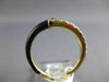 .43CT DIAMOND & BLACK ENAMEL 14K YELLOW GOLD GRADUATING JOURNEY CRISS CROSS RING
