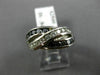 ESTATE WIDE .64CT BLACK & WHITE DIAMONDS 14KT WHITE GOLD INFINITY LOVE RING #860