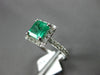 LARGE 1.72CT DIAMOND & AAA EMERALD 14KT WHITE GOLD SQUARE HALO ENGAGEMENT RING