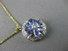 ESTATE 1.20CT AAA TANZANIA 14KT 2TONE GOLD ROUND FLOWER PENDANT W/ CHAIN #22204