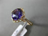 2.51CT DIAMOND & AAA AMETHYST 14KT ROSE GOLD 3D SQUARE FLOWER FILIGREE LOVE RING