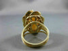 ANTIQUE LARGE .1CT OLD MINE DIAMOND AAA CORAL 14K YELLOW GOLD FLOWER RING 19562