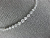 ESTATE .56CT DIAMOND 18K WHITE GOLD ROUND GRADUATING BAR HAPPY FACE FUN NECKLACE