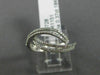 ESTATE .37CT DIAMOND 18KT WHITE GOLD MULTI ROW INFINITY SEMI ETERNITY LOVE RING