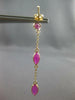 4.60CT AAA RUBY 14KT YELLOW GOLD 3D MARQUISE SHAPE BY THE YARD HANGING EARRINGS