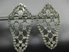 EXTRA LARGE 3.56CT DIAMOND 18K WHITE GOLD TEAR DROP WEB CLIP ON HANGING EARRINGS