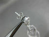 ESTATE LARGE 3.89CT DIAMOND 18KT WHITE GOLD 3D FLOWER TEAR DROP HANGING EARRINGS
