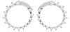 ESTATE .95CT DIAMOND 14KT WHITE GOLD 3D ROUND SIDEWAYS HOOP HANGING EARRINGS
