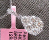 LARGE 1.02CT DIAMOND 14KT WHITE 3D GOLD INVISIBLE PEAR SHAPE TEAR DROP PENDANT
