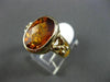 ESTATE 5.0CT AAA EXTRA FACET CITRINE 14KT YELLOW GOLD 3D SOLITAIRE FUN RING