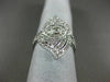 ESTATE WIDE 1.03CT DIAMOND 14KT WHITE GOLD 3D FILIGREE ETOILE DOUBLE HEART RING