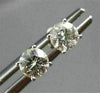ESTATE .70CT DIAMOND 14KT WHITE GOLD SOLITAIRE SCREW BACK EARRINGS 5mm #22059