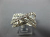 ESTATE LARGE 1.96CT DIAMOND 18KT WHITE GOLD MULTI ROW CRISS CROSS INFINITY RING