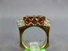 ESTATE EXTRA LARGE 4.50CT DIAMOND AAA CITRINE 18K 2 TONE GOLD 3D SQUARE FUN RING