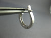 ESTATE .15CT DIAMOND 14K WHITE GOLD FILIGREE OVAL HOOP HUGGIE HANGING EARRINGS