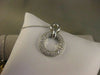 LARGE PAVE 1.20CT DIAMOND 14K WHITE GOLD LOVE CIRCLE PENDANT F/G VVS 20MM #16103