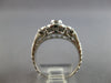 ANTIQUE LARGE .85CT DIAMOND 14KT WHITE GOLD 3D FILIGREE FLORAL FUN RING #28141