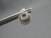 ESTATE .21CT DIAMOND 14KT WHITE GOLD ROUND & BAGUETTE CIRCULAR FUN STUD EARRINGS