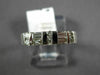 ESTATE .50 ROUND & EMERALD CUT DIAMOND 14KT WHITE GOLD 3D ANNIVERSARY RING #3701