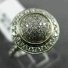 ESTATE LARGE .75CT DIAMOND 14KT WHITE GOLD 3D ROUND HALO DOME GALAXY FUN RING