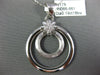 ESTATE LARGE .19CT DIAMOND 18KT WHITE GOLD CIRCLE OF LIFE MATTE & SHINY PENDANT