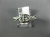 ESTATE .50CT ROUND DIAMOND 14K WHITE GOLD 3D TWO STONE ROUND INFINITY LOVE RING