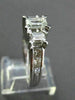 ESTATE 1.90CT EMERALD & PRINCESS DIAMOND 18KT WHITE GOLD ENGAGEMENT RING #23093