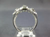 ESTATE LARGE .36CT DIAMOND 14KT WHITE GOLD 3D FLOWER OPEN FILIGREE FUN RING