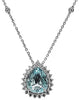 LARGE 17.49CT DIAMOND & AAA PARAIBA TOURMALINE 18KT WHITE GOLD CLASSIC NECKLACE